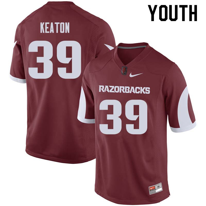 Youth #39 Byron Keaton Arkansas Razorback College Football Jerseys Sale-Cardinal